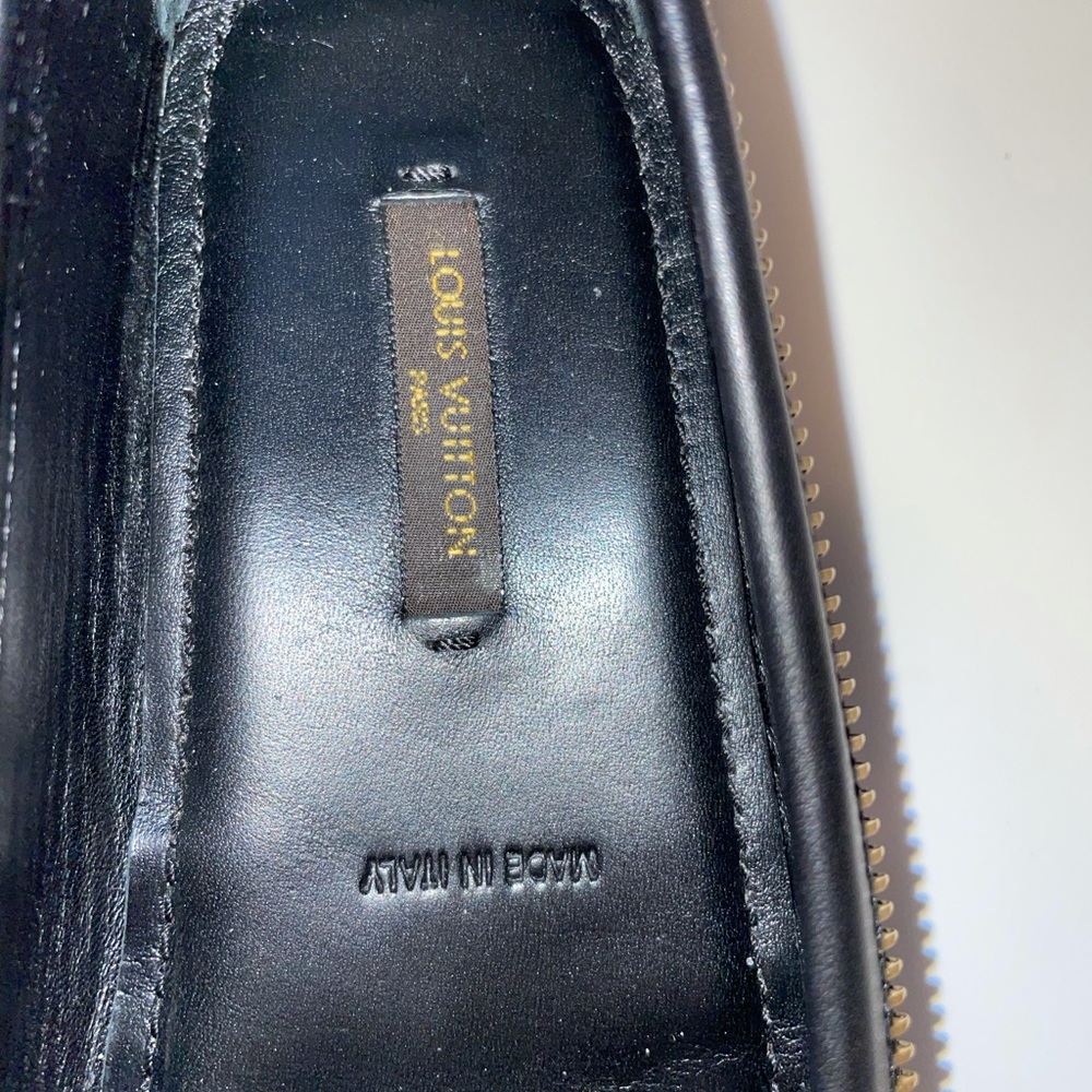 Authentic Louis Vuitton black loafers with gold 5 - Picture 3 of 16